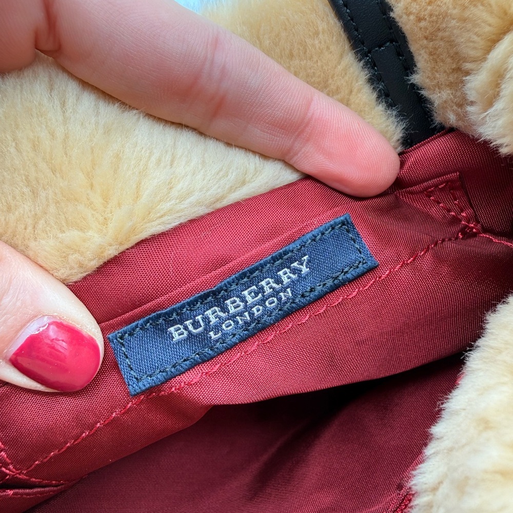 Burberry Plaid Wool and Fur Bag - Picture 4 of 5